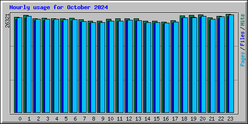 Hourly usage for October 2024