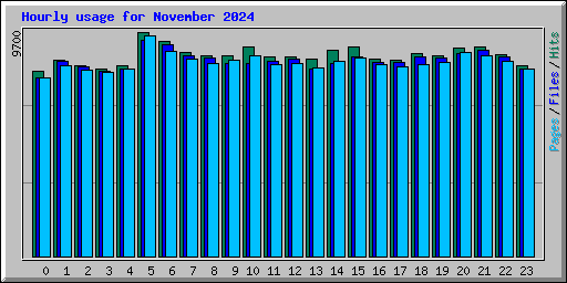 Hourly usage for November 2024